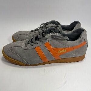 Gola Men's Sneakers in Gray with Orange Stripes